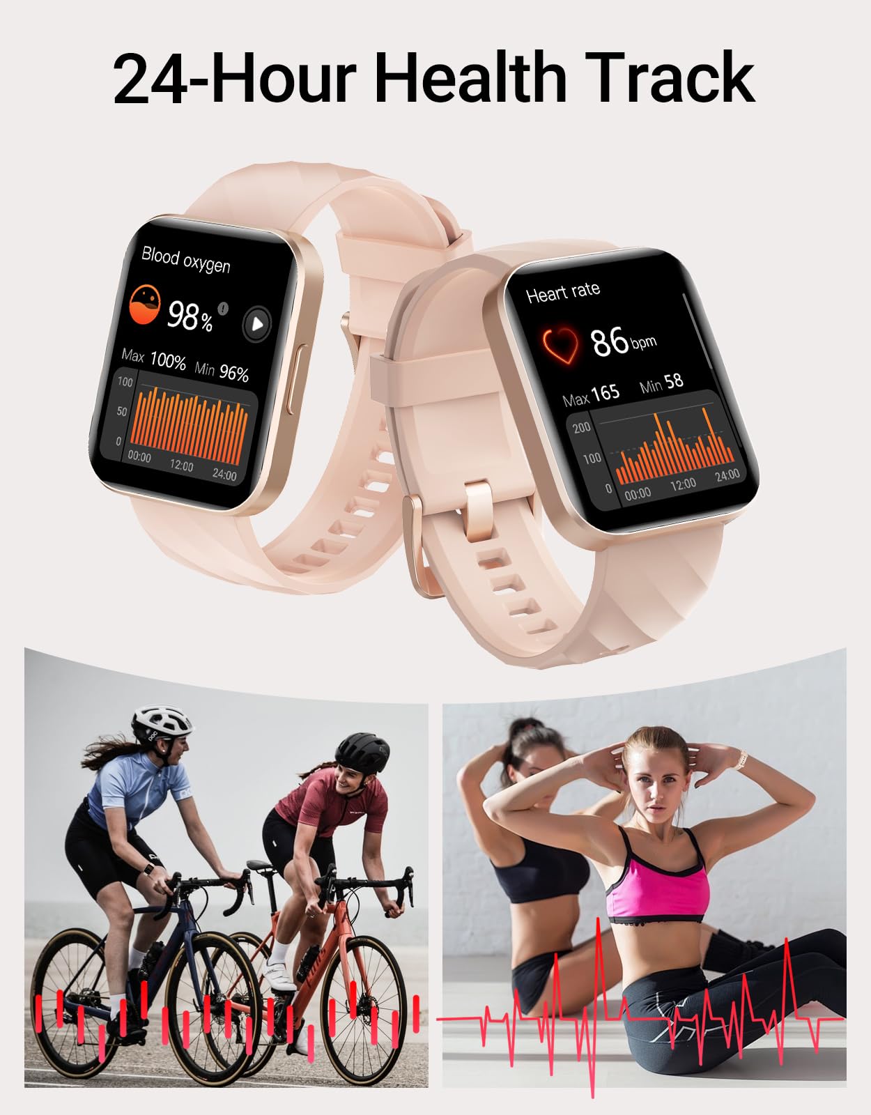 Smart Watch (Answer/Make Calls), 1.85" Smart Watches for Men Women Digital Watch Fitness Tracker with 100+ Sport Modes Heart Rate Monitor for iOS Android Phones Waterproof Black