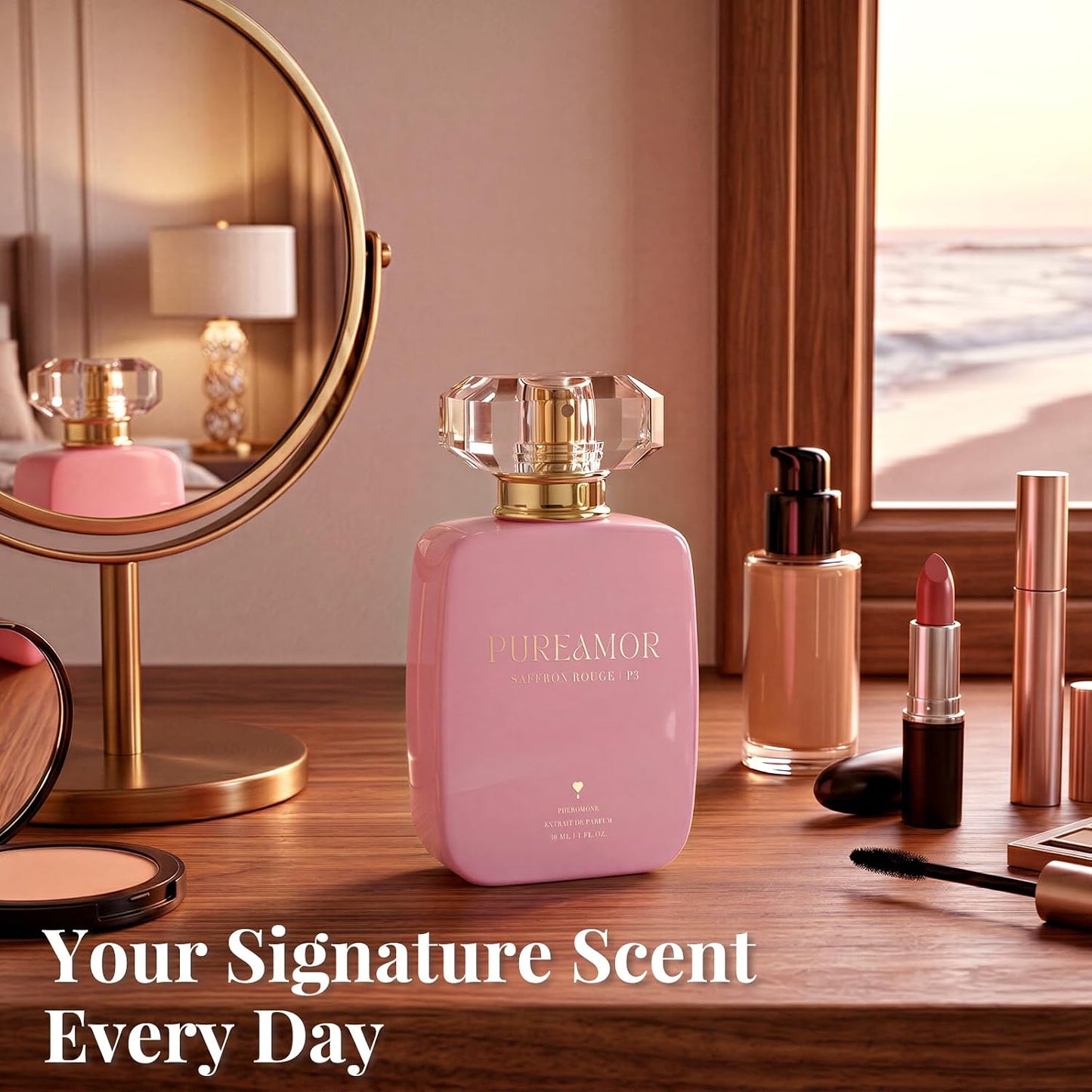 Pheromone Perfume for Women, Amber Noir Extrait de Parfum - Long Lasting Vanilla Amber Scent, 30% High Concentration, Full Size Fragrance Spray, 1.0 oz / 30 ml