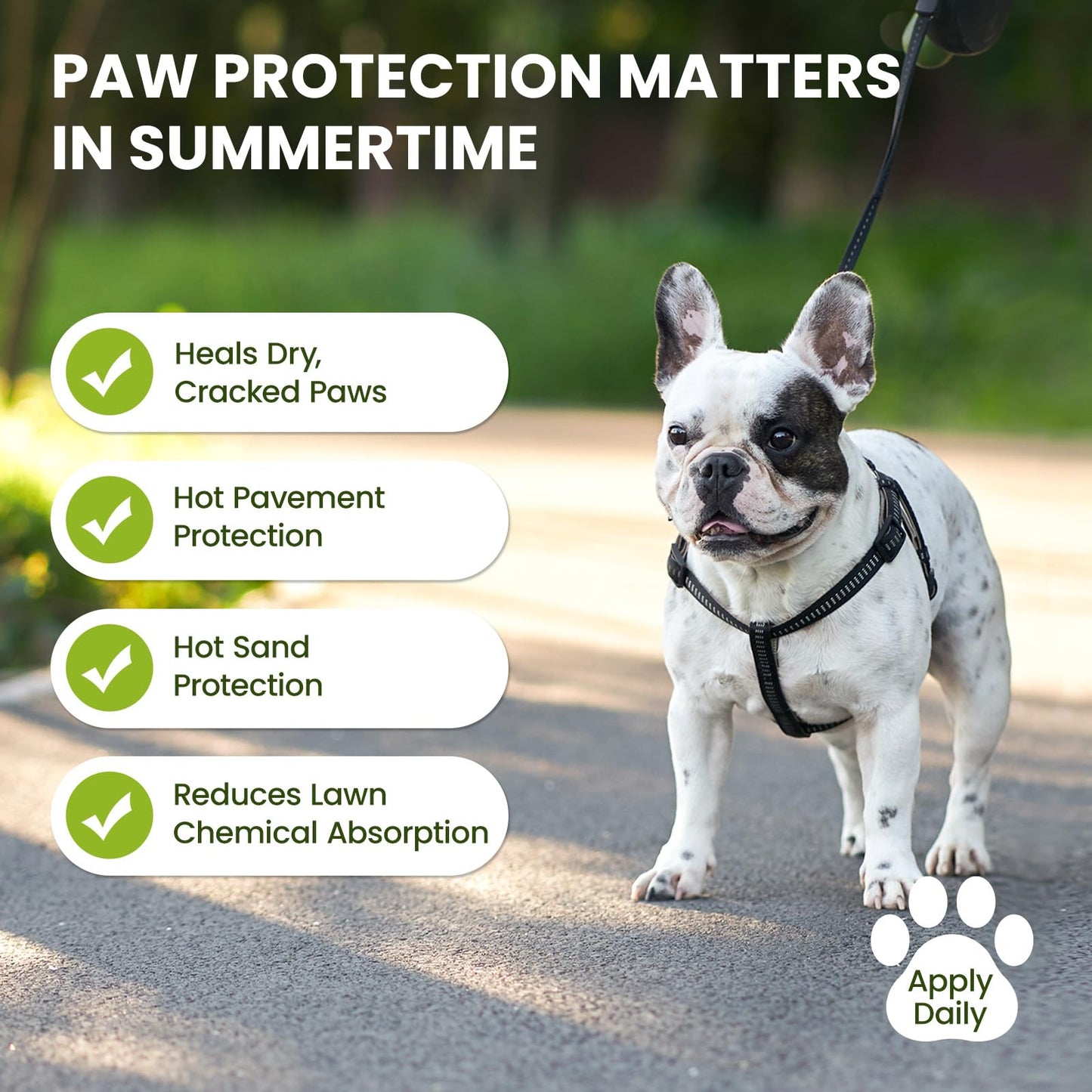 PawSono Lick-Safe Dog Paw & Nose Balm with Coconut Oil | All-Natural Dog Paw Protector Against Hot Pavement & Sand, Great for Dogs who Hate Dog Booties or Shoes (2.1 oz / 60 g)