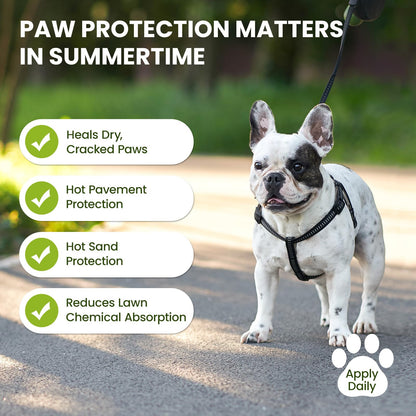PawSono Lick-Safe Dog Paw & Nose Balm with Coconut Oil | All-Natural Dog Paw Protector Against Hot Pavement & Sand, Great for Dogs who Hate Dog Booties or Shoes (2.1 oz / 60 g)