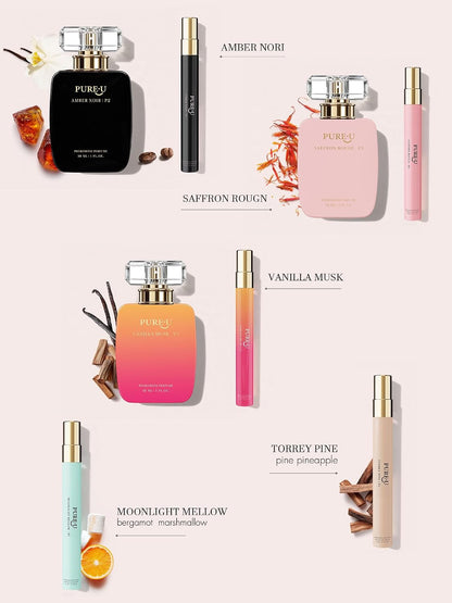 Pheromone Perfume for Women - Long Lasting Saffron Amber & Cedarwood Sophisticated Scent, Luxury Concentrated Extrait de Parfum Spray Oil, Portable Size Signature Scent, 1 fl oz (30ML