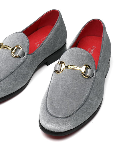 Men's Velvet Loafers Wedding Party Prom Homecoming Shoes
