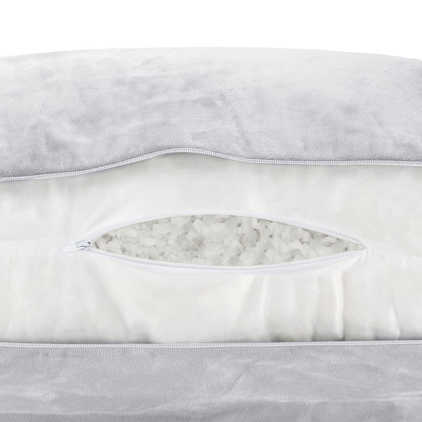 Husband Pillow XXL The Original for Adults - 30" Tall Backrest for Sitting Up in Bed - Firm Support Reading & Bed Rest Pillows for Adults, Neck Roll, Removable Cover - TV - Dark Grey