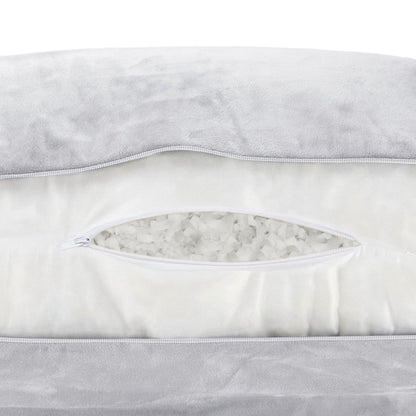 Husband Pillow XXL The Original for Adults - 30" Tall Backrest for Sitting Up in Bed - Firm Support Reading & Bed Rest Pillows for Adults, Neck Roll, Removable Cover - TV - Dark Grey