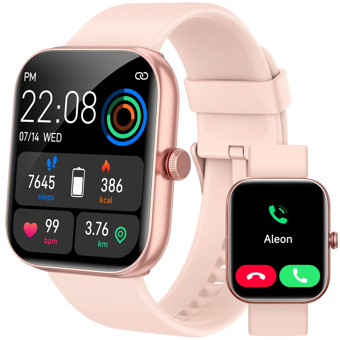 Smart Watch for Women Men, Smartwatch for iPhone & Android Bluetooth (Answer/Call) Built-in Alexa, 1.91" HD Fitness Tracker with 105+ Sport Modes, IP68 Waterproof, Sleep/Heart Rate/SpO2/Stress Monitor