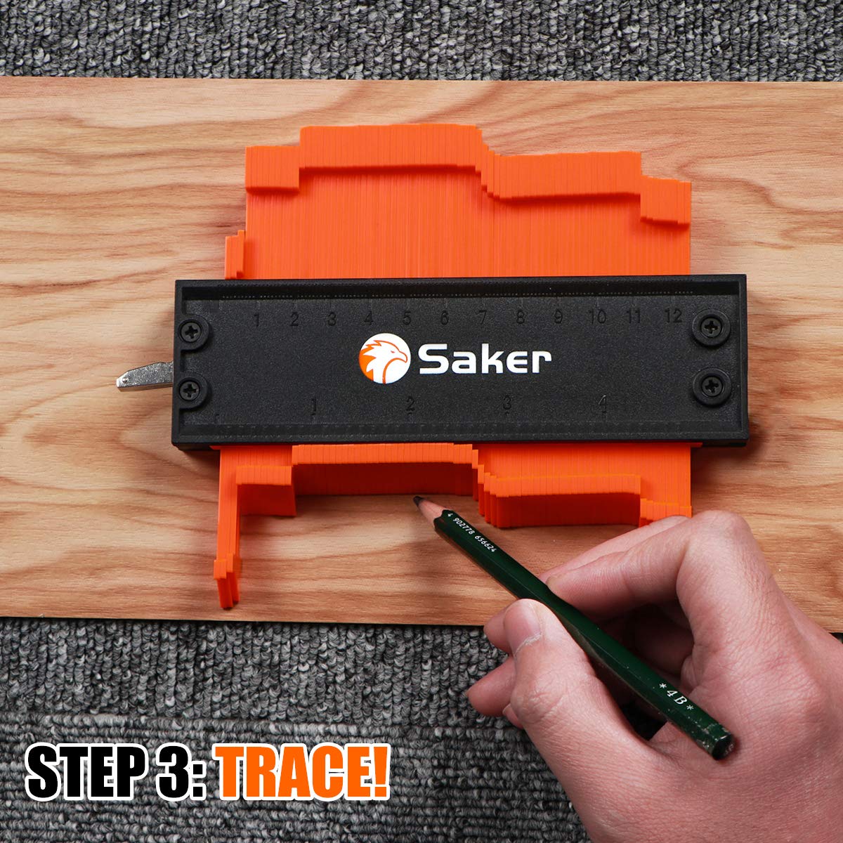 Saker Contour Gauge (10Inch) Profile Tool with Adjustable Lock,Gifts for Men Women Father Dad Boyfriend Husband-Precisely Copy Irregular Shape Duplicator-Cool Gadgets for Woodworking Tool Tracing