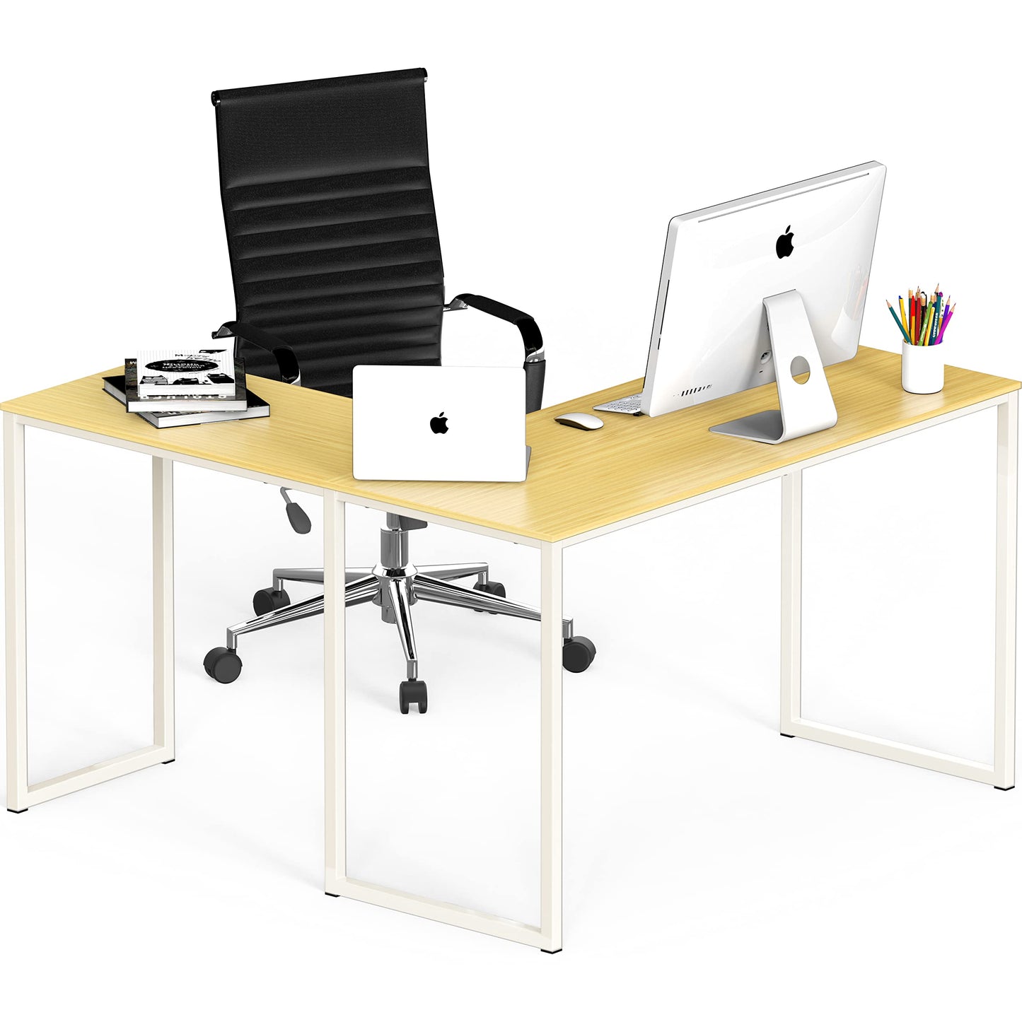 SHW Mission 32-Inch Home Office Computer Desk, Black