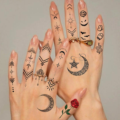 12 Sheets Beautiful Butterfly Flowers Temporary Tattoos For Women Feet Hands Body Art, Realistic Rose Peony Floral Fake Tattoo Sticker For Legs Ankle, Waterproof Lily Dreamcatcher Temp Tatoos Decals