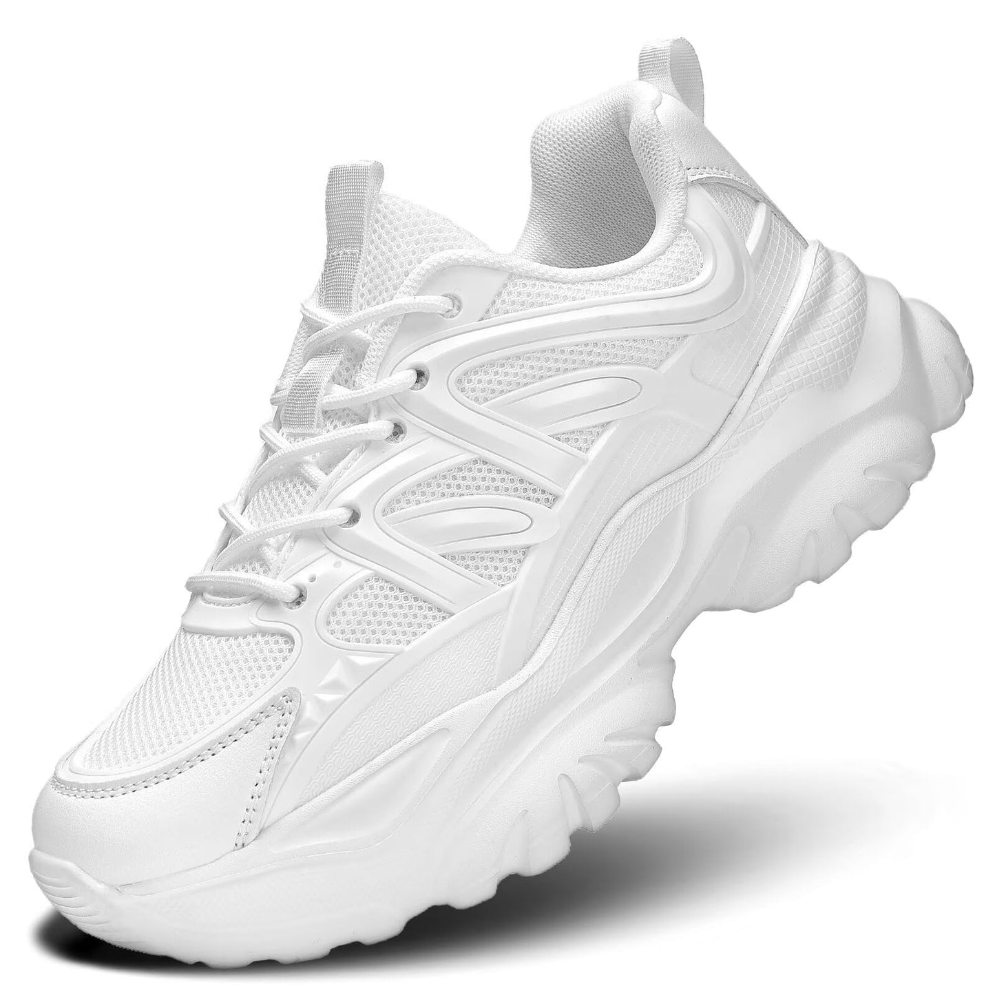 Women's Road Running Shoes Non Slip Ladies Walking Fashion Athletic Chunky Sneakers Work Gym Comfort Lightweight Mesh Soft Sole