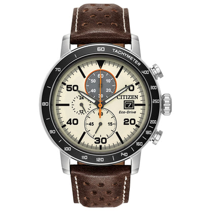 Citizen Men's Eco-Drive Weekender Brycen Chronograph Watch in Stainless Steel