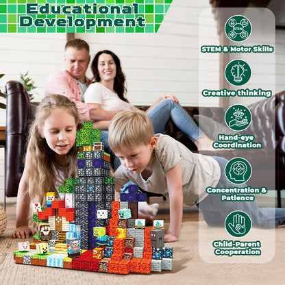 Magneverse Magnetic Blocks - 150 PCS Magnetic Building Blocks for Kids, Magnet Building Cubes for Boys Girls, STEM Montessori Sensory Toys Stacking for 3 4 5 6 7 8 9 10 11 12 13 Birthday Gift