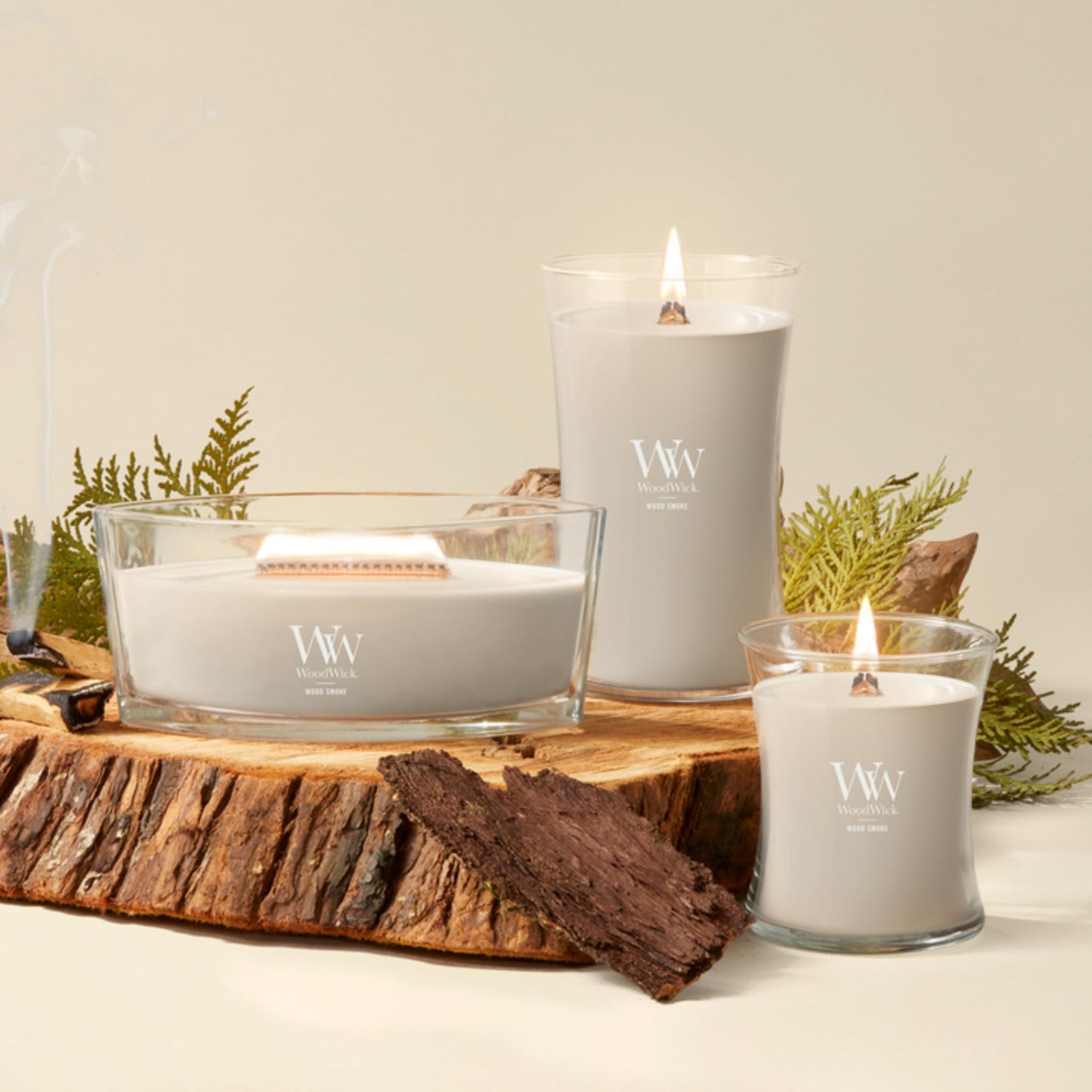 WoodWick Large Hourglass Fireside Candle, Premium Soy Blend Wax, Crackles as it burns, Perfect for Gifting, 21oz