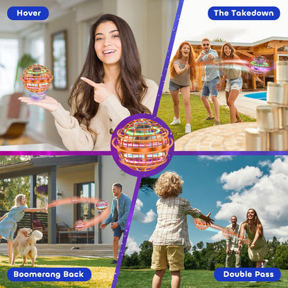 Tikduck Flying Orb Ball 2026 Toys Soaring Hover Boomerang Spinner Hand Controlled Mini Drone Cosmic Globe Spinning Kids Adults Outdoor Birthday Gift Cool Stuff for Boys Girls 6 7 8 9 10+ Year Old