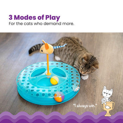 Catstages Tower of Tracks Cat Toy – 3-Level Track Tower with 6 Balls, Interactive Cat Toy for Indoor Enrichment