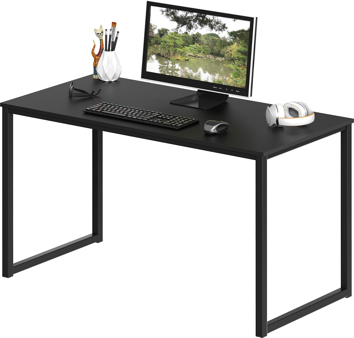 SHW Mission 32-Inch Home Office Computer Desk, Black