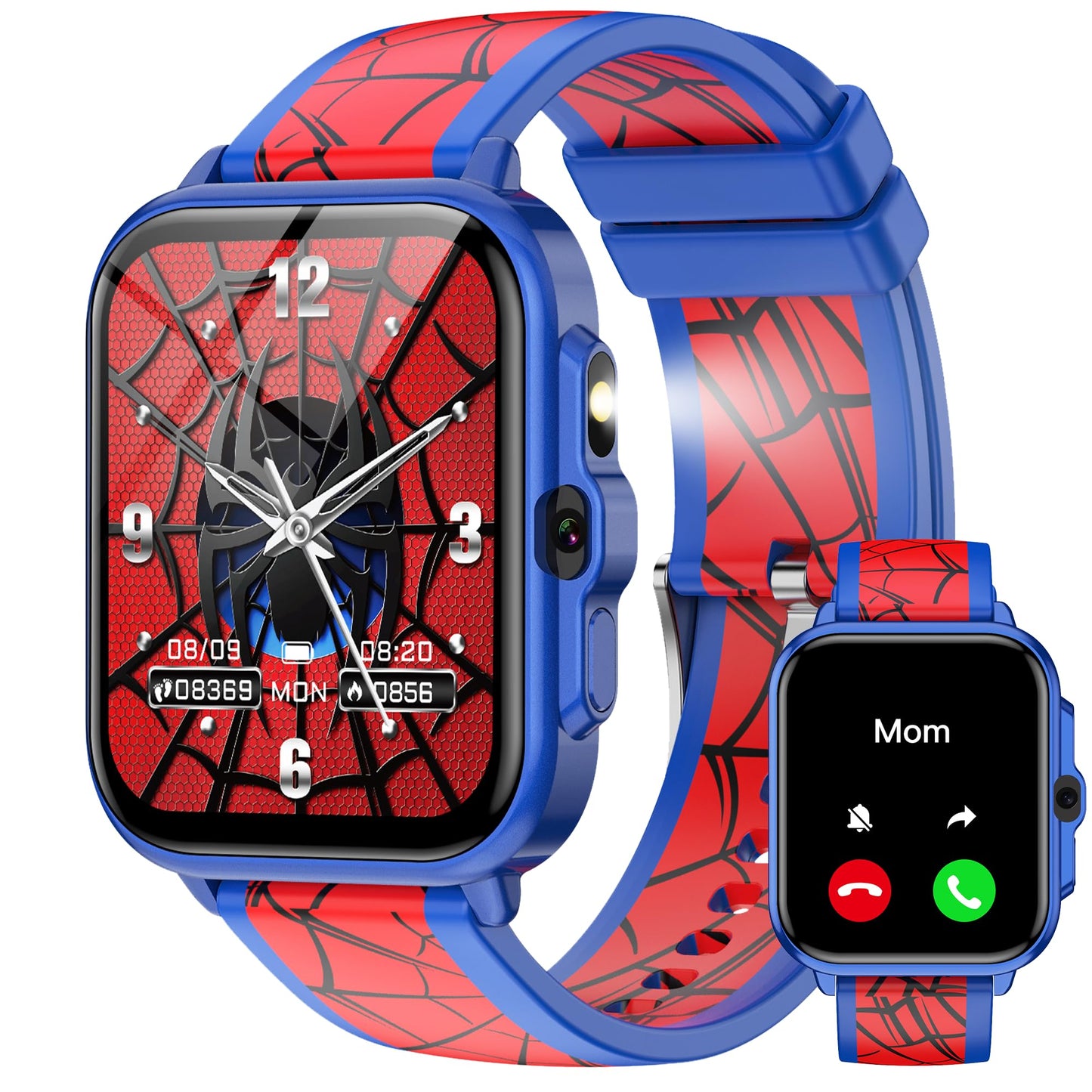 Smart Watch for Kids Boys Age 5-12, Ai Functions Games HD Touch Screen Watches with Video Camera Music Player Pedometer Heart Rate Sleep Tracker Christmas Birthday Gifts for Boys (Camouflage, 1.85")