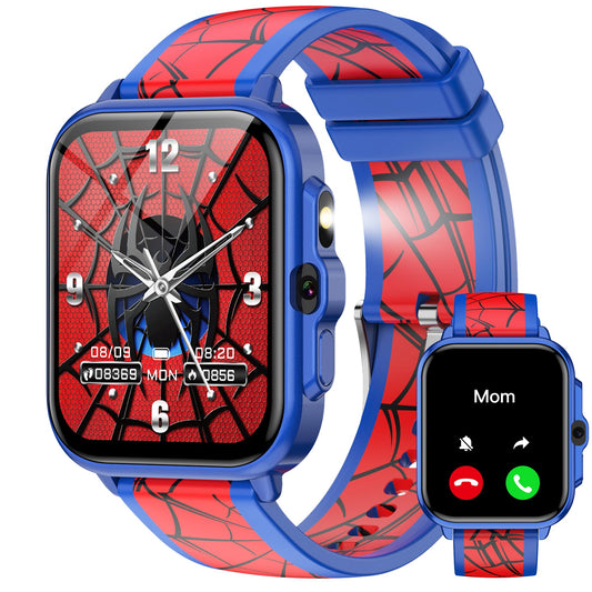 Smart Watch for Kids Boys Age 5-12, Ai Functions Games HD Touch Screen Watches with Video Camera Music Player Pedometer Heart Rate Sleep Tracker Christmas Birthday Gifts for Boys (Camouflage, 1.85")