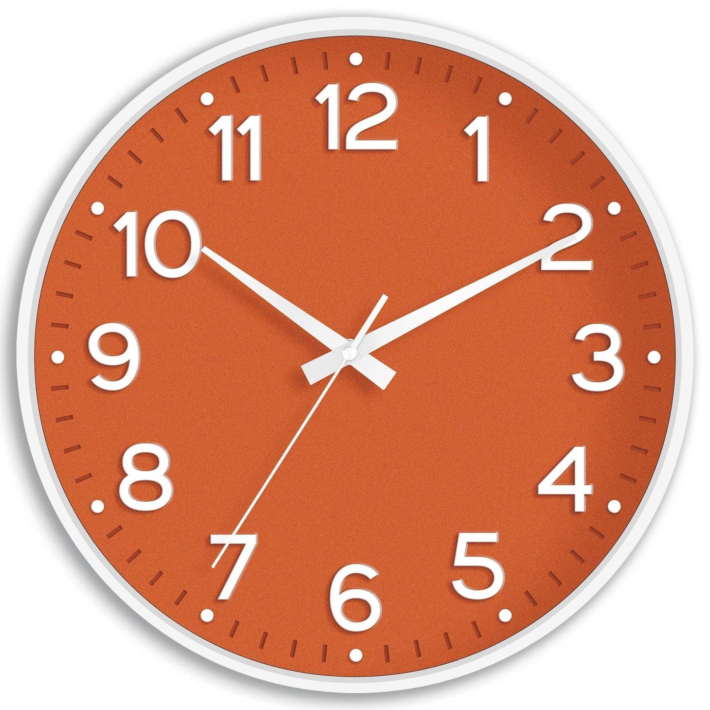 Roymnie Wall Clock Green, Silent Wall Clocks Battery Operated 8 Inch-Modern Non Ticking Analog Clock Decorative for Kitchen Office Bathroom Bedroom(Gold)