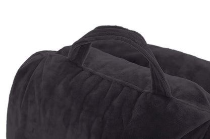Husband Pillow XXL The Original for Adults - 30" Tall Backrest for Sitting Up in Bed - Firm Support Reading & Bed Rest Pillows for Adults, Neck Roll, Removable Cover - TV - Dark Grey