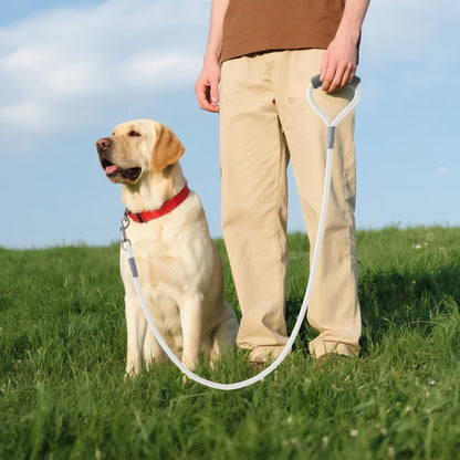 Mile High Life Dog Leash, 5FT x 1/2IN Black, with Padded Handle | Heavy-duty nylon rope leash with soft handle & steel tips. Comfortable grip for daily walks with small to large dogs.