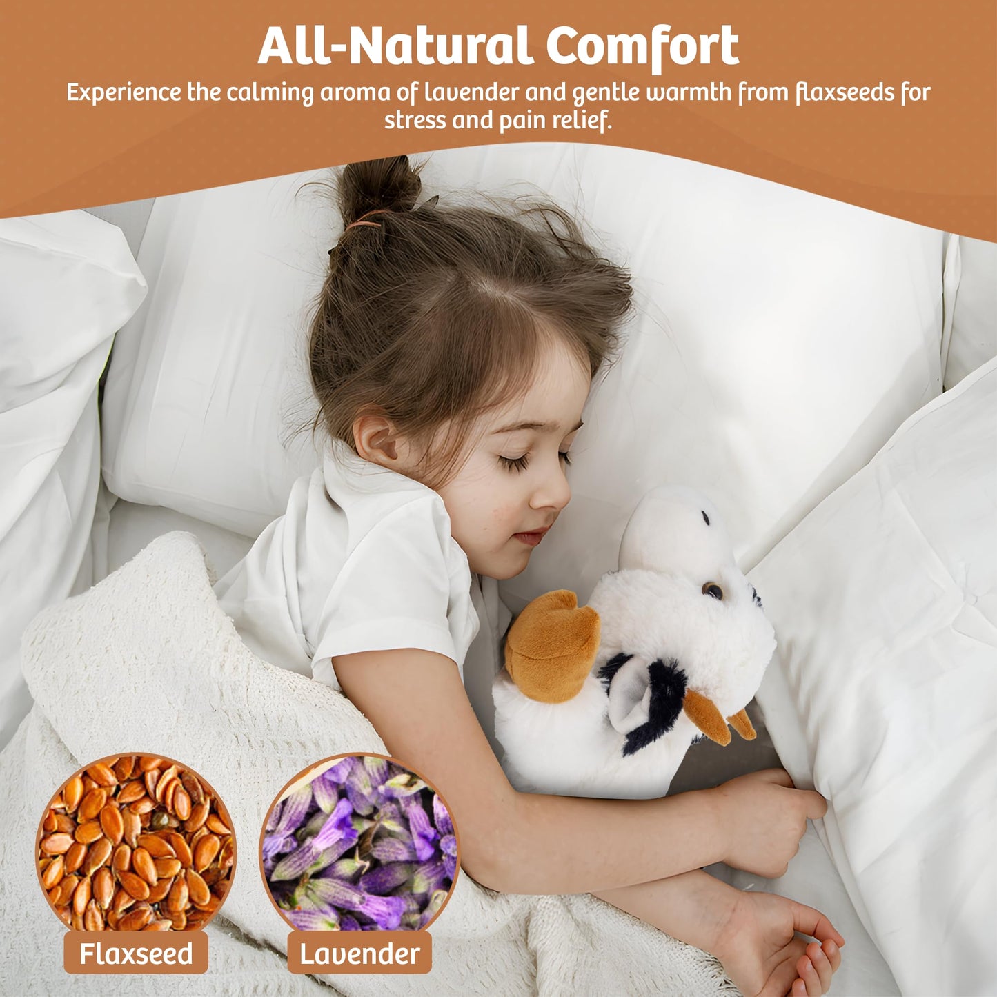 Marysun Microwavable Highland Cow Stuffed Animal - Weighted Stuffed Animal Plush, Heating Pad, Cozy Gift for Girls|Women|Kids|Elderly People, 9.8in, 1.65lb