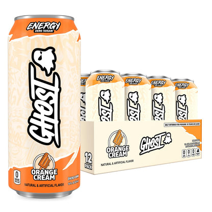 GHOST Energy Drink, Zero Sugars, 12-Pack, Cherry Limeade, 16oz | Energy & Focus Pre Workout Drink, No Artificial Colors, Gluten-Free, Vegan - 200MG Natural Caffeine, L-Carnitine, Taurine