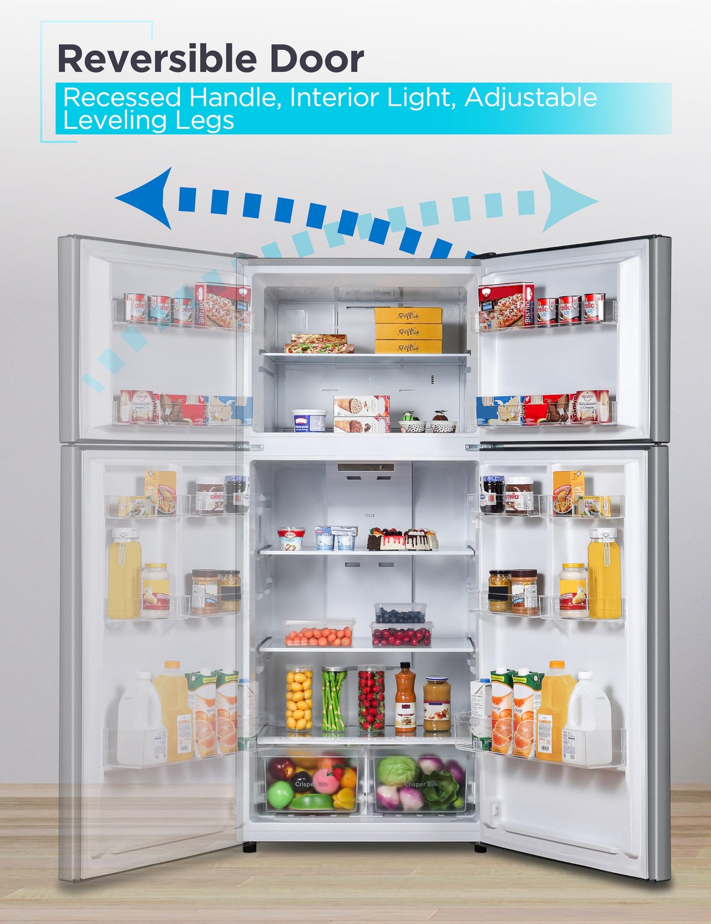 BLACK+DECKER 16.4 Cu. Ft. Top Mount Refrigerator with Freezer, 2 Door Refrigerator with Top Freezer and Separate Temperature Controls, Auto Defrost, BR1640KW, White