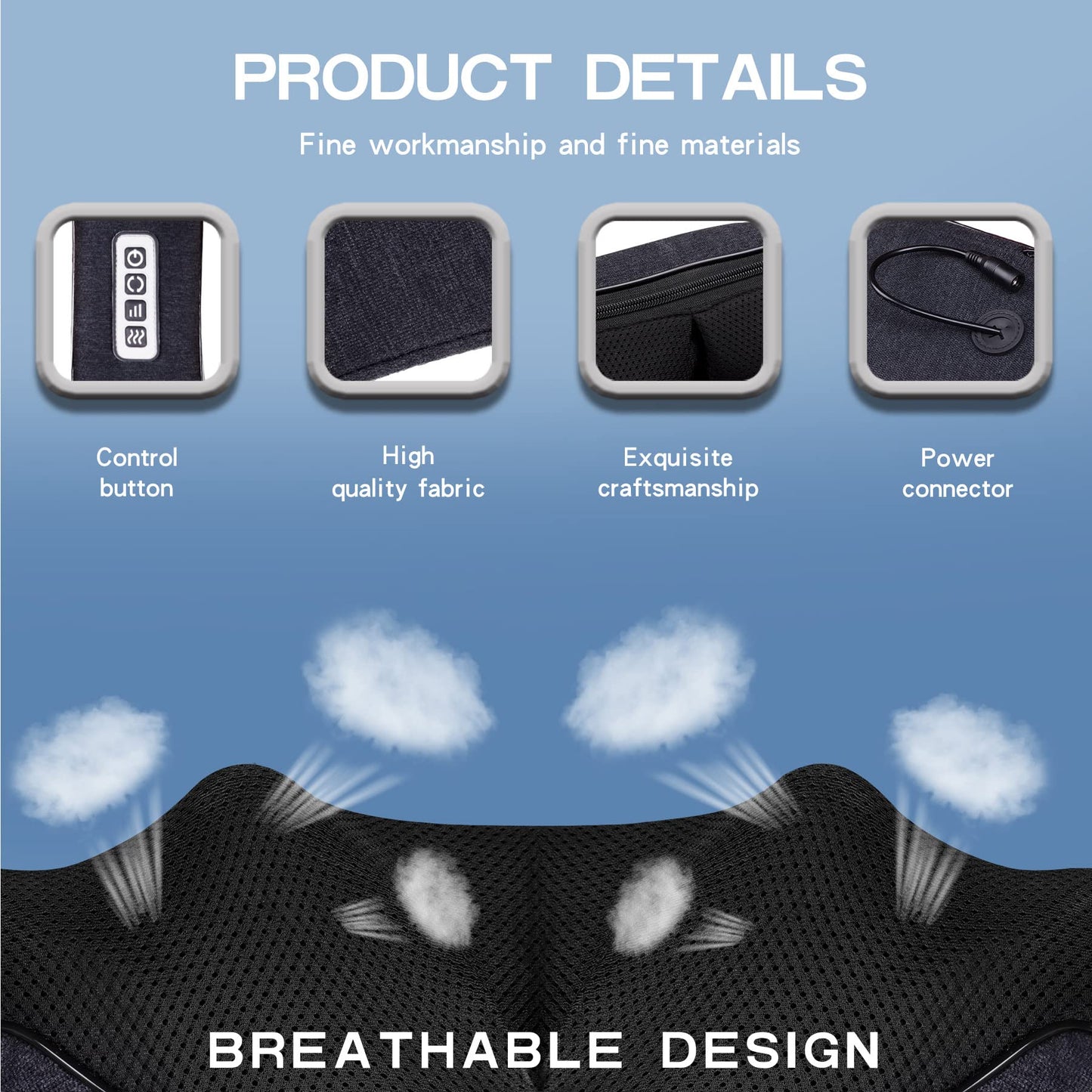 Mo Cuishle Women Men Gifts, Shiatsu Back Shoulder and Neck Massager with Heat, Electric Deep Tissue 4D Kneading Massage, Best Gifts for Mom Dad Wife Husband her Him, Christmas, Birthday (NOT Cordless)