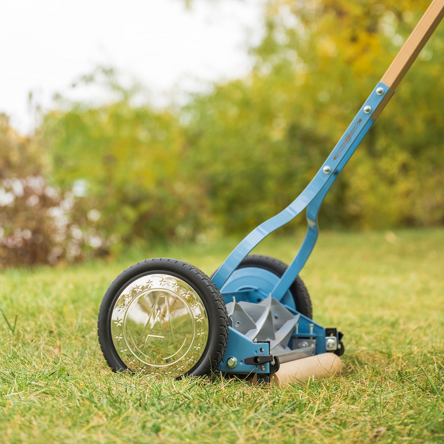 American Lawn Mower 1204-14 14-Inch 4-Blade Push Reel Lawn Mower, Red