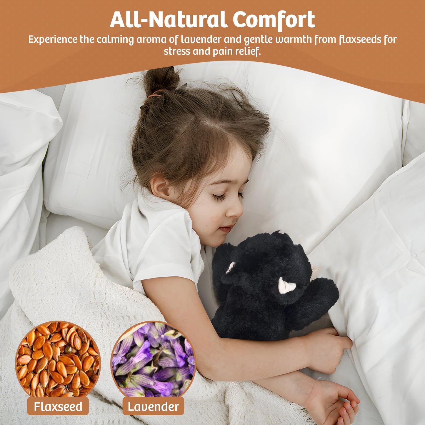 Marysun Microwavable Highland Cow Stuffed Animal - Weighted Stuffed Animal Plush, Heating Pad, Cozy Gift for Girls|Women|Kids|Elderly People, 9.8in, 1.65lb