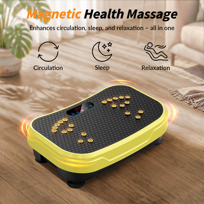 Vibration Plate Exercise Machine for Lymphatic Drainage, Full Body Shake Platform Board for Home Fitness, Fat Burning, 5 Program Modes and 99 Speed Levels