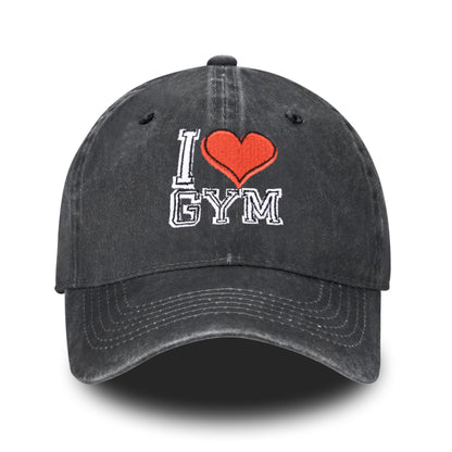 Embroidered Baseball Cap Adjustable Vintage Washed Distressed Denim Baseball Hat for Women Men