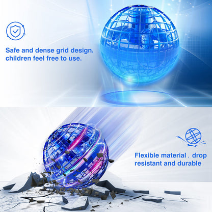 Ciniffo 2026 Upgraded Flying Orb Ball Toy with Dazzling Lights, Magic Hover Spinner, Cool Boomerang Hand Drone, Galaxy Ball Cosmic Globe, Indoor Outdoor Toys Gift for Kids 6 7 8 9 10+ Boys Girls