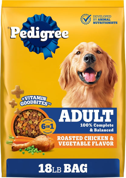 Pedigree Complete Nutrition Dry Dog Food, Steak & Vegetable, 18 lb