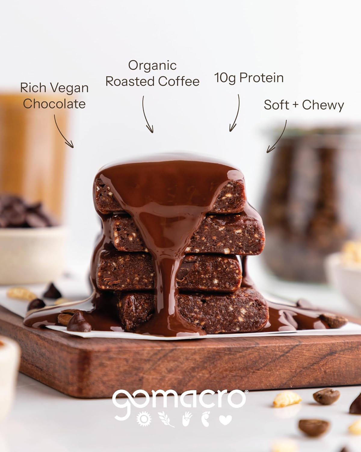 GoMacro MacroBar Organic Vegan Protein Bars - Coconut + Almond Butter + Chocolate Chips (2.3 Ounce Bars, 12 Count)