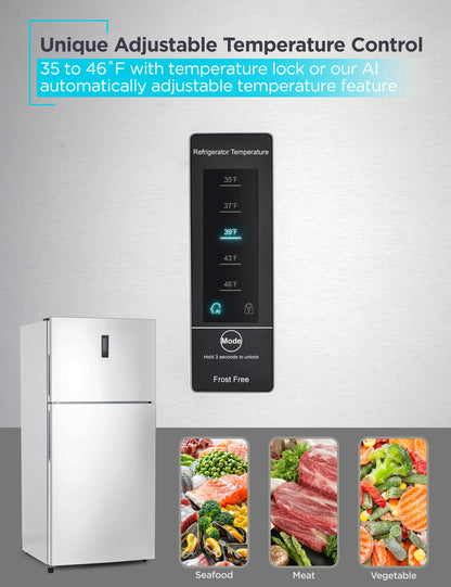 BLACK+DECKER 16.4 Cu. Ft. Top Mount Refrigerator with Freezer, 2 Door Refrigerator with Top Freezer and Separate Temperature Controls, Auto Defrost, BR1640KW, White