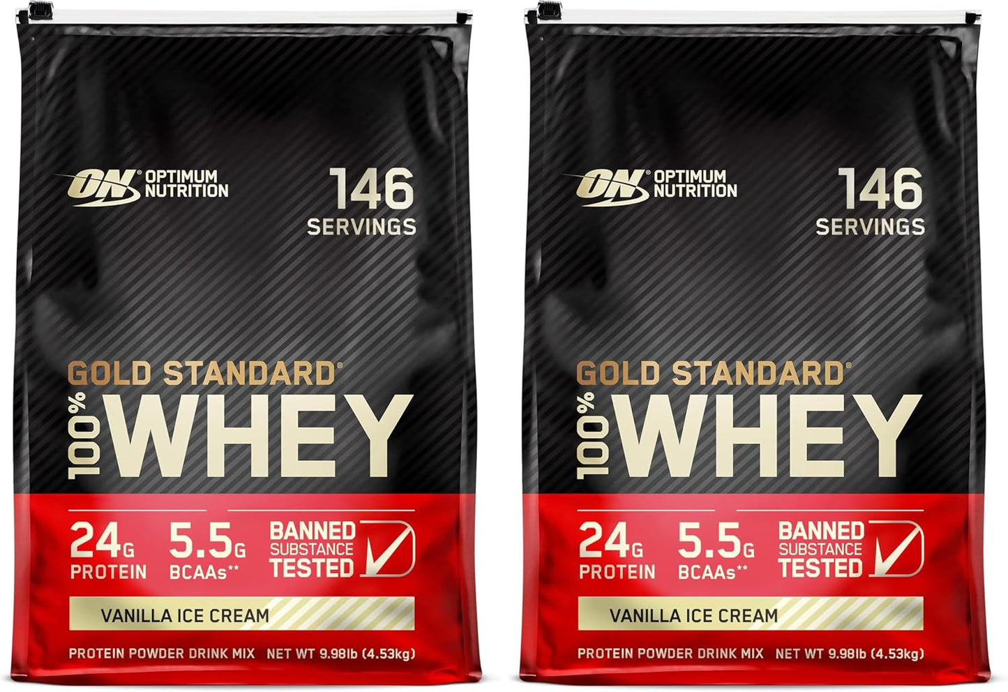 Optimum Nutrition Gold Standard 100% Whey Protein Powder, Extreme Milk Chocolate, 10 Pound (Packaging May Vary) (Pack of 2)