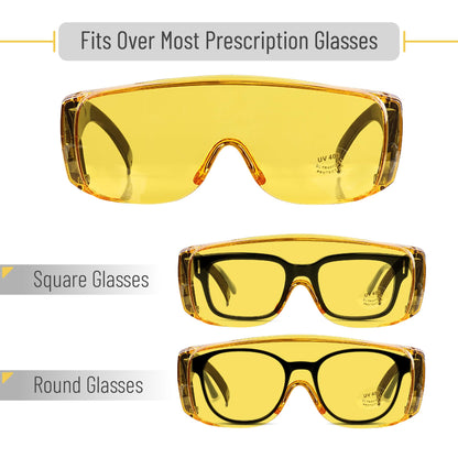 UNCO- Safety Goggles Over Glasses, Protective Goggles, Anti Fog, Work, Safety Glasses Over
