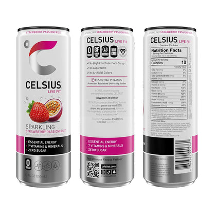 CELSIUS Sparkling Orange, Sugar Free Energy Drink, 12 Fl Oz (Pack of 12)