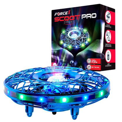 Force1 Scoot Combo Hand Operated Drone for Kids or Adults - Hands Free Motion Sensor Mini Drones, Easy LED Indoor Rechargeable UFO Flying Orb Ball Drone Toys for Boys and Girls (Red/Blue)
