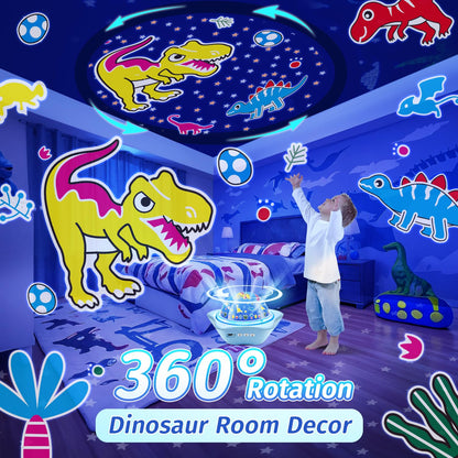 One Fire Girls Toys for Girl Gifts, 6 Films Light Projector Unicorn Toys for Girls Age 4-6, Rechargeable Night Lights for Bedroom, 360° Rotating Decor Mermaid Gifts Princess Baby Toddler Toys