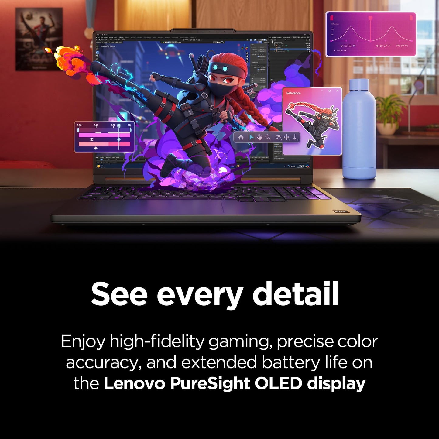 Lenovo Legion 5i – Gaming Laptop - Intel® Core™ i7-14700HX - 15" 2.5K WQXGA PureSight OLED Display–165Hz Refresh Rate–NVIDIA® GeForce RTX™ 5070 – 16 GB Memory – 1 TB Storage – 3 Months of PC GamePass