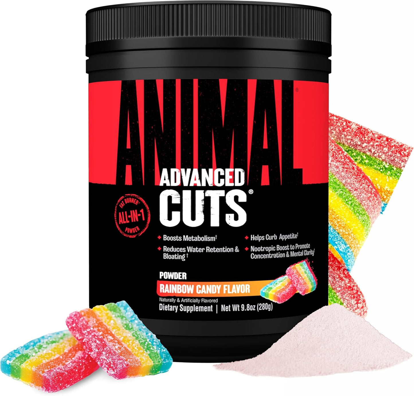 Animal Cuts Thermogenic Fat Burner Powder - Weight Loss for Women and Men for Metabolism, Energy, Focus, and Nootropic Brain Support with Ketones Appetite Suppressant - Orange Mango Flavor