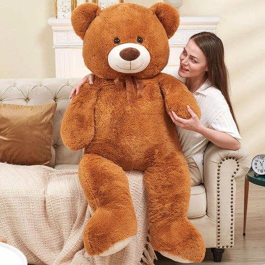 Toys Studio 47 Inch Big Teddy Bear Giant Stuffed Animal for Girls, 4 Feet Large Teddy Bear Baby Shower Party Decorations Kids Women Girlfriend Christmas Valentines Gifts, Light Brown