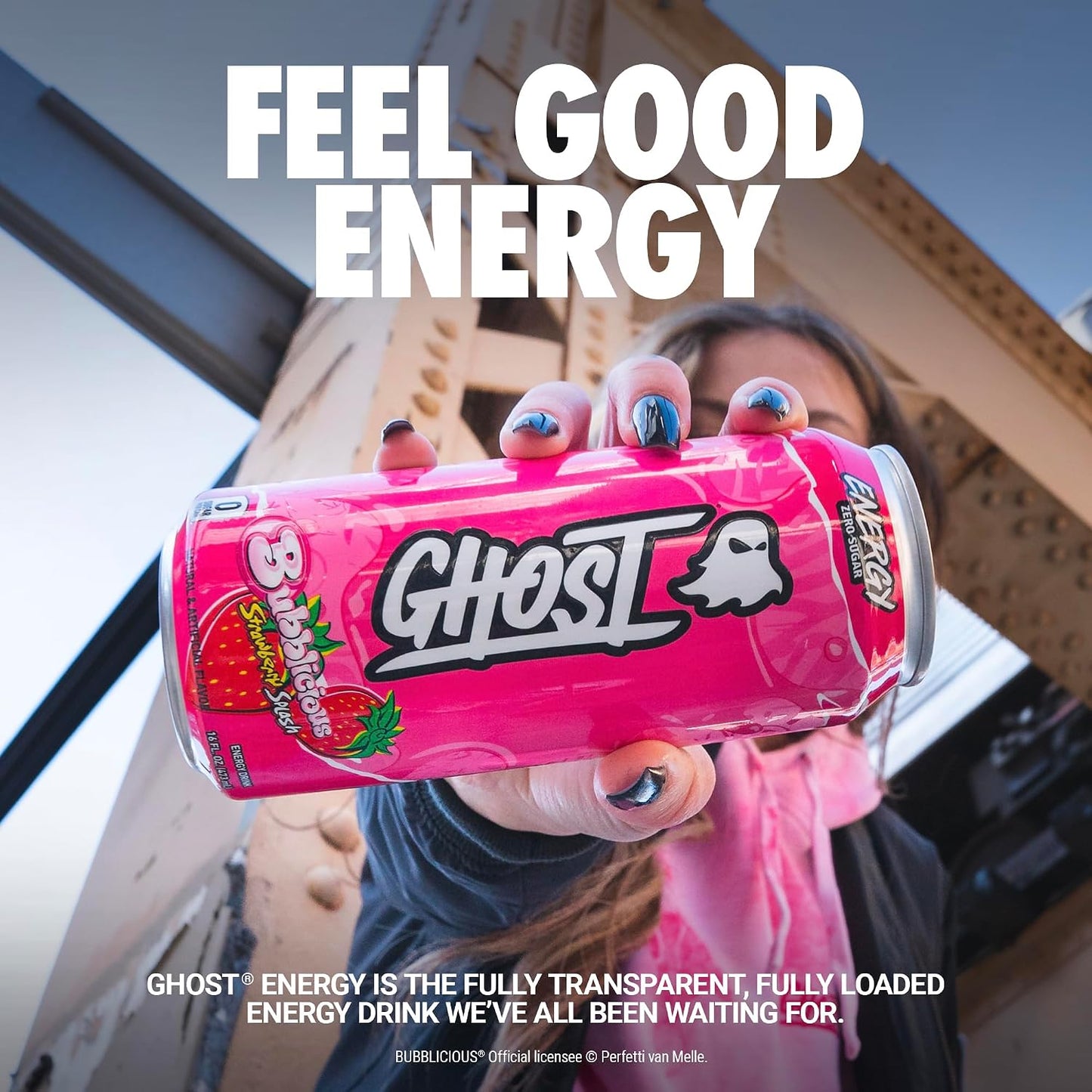 GHOST Energy Drink, Zero Sugars, 12-Pack, Cherry Limeade, 16oz | Energy & Focus Pre Workout Drink, No Artificial Colors, Gluten-Free, Vegan - 200MG Natural Caffeine, L-Carnitine, Taurine