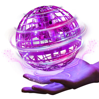 Ciniffo 2026 Upgraded Flying Orb Ball Toy with Dazzling Lights, Magic Hover Spinner, Cool Boomerang Hand Drone, Galaxy Ball Cosmic Globe, Indoor Outdoor Toys Gift for Kids 6 7 8 9 10+ Boys Girls