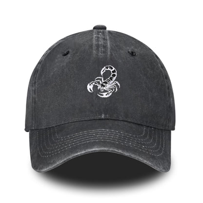 Embroidered Baseball Cap Adjustable Vintage Washed Distressed Denim Baseball Hat for Women Men