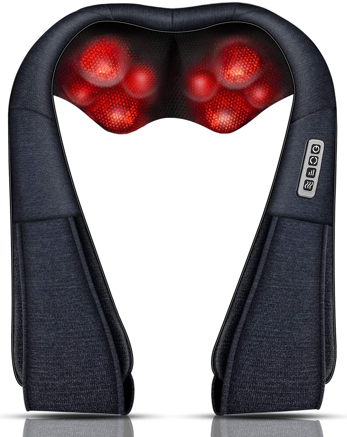 Mo Cuishle Women Men Gifts, Shiatsu Back Shoulder and Neck Massager with Heat, Electric Deep Tissue 4D Kneading Massage, Best Gifts for Mom Dad Wife Husband her Him, Christmas, Birthday (NOT Cordless)