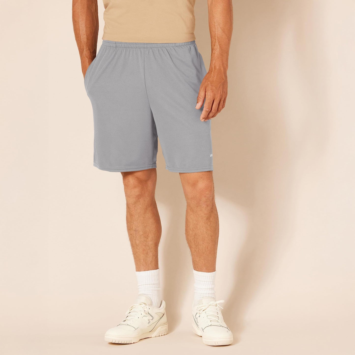 Amazon Essentials Men's Athletic Basketball Gym Shorts, Breathable Moisture Wicking Loose-Fit with Elastic Waist, Pack of 2