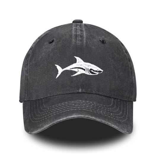 Embroidered Baseball Cap Adjustable Vintage Washed Distressed Denim Baseball Hat for Women Men